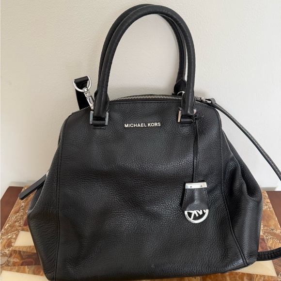 Michael Kors Black Leather Satchel - Picture 3 of 6